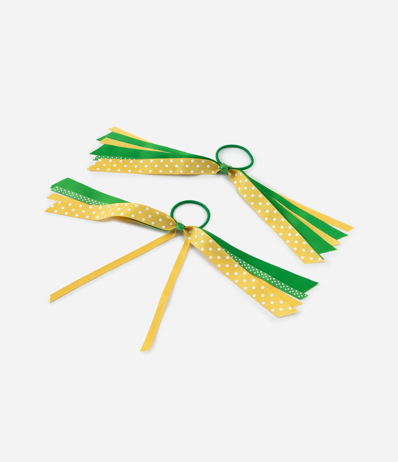 Kit Acessórios de Cabelo com Fitas Verde e Amarelo - Tam U Verde 1
