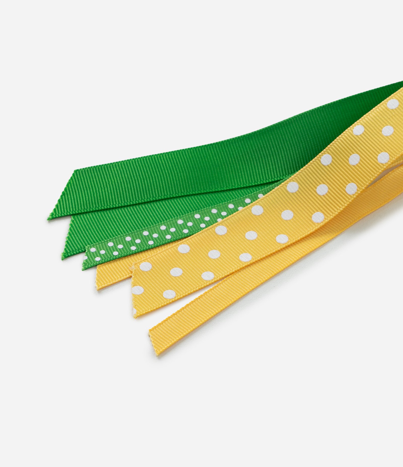 Kit Acessórios de Cabelo com Fitas Verde e Amarelo - Tam U Verde 2