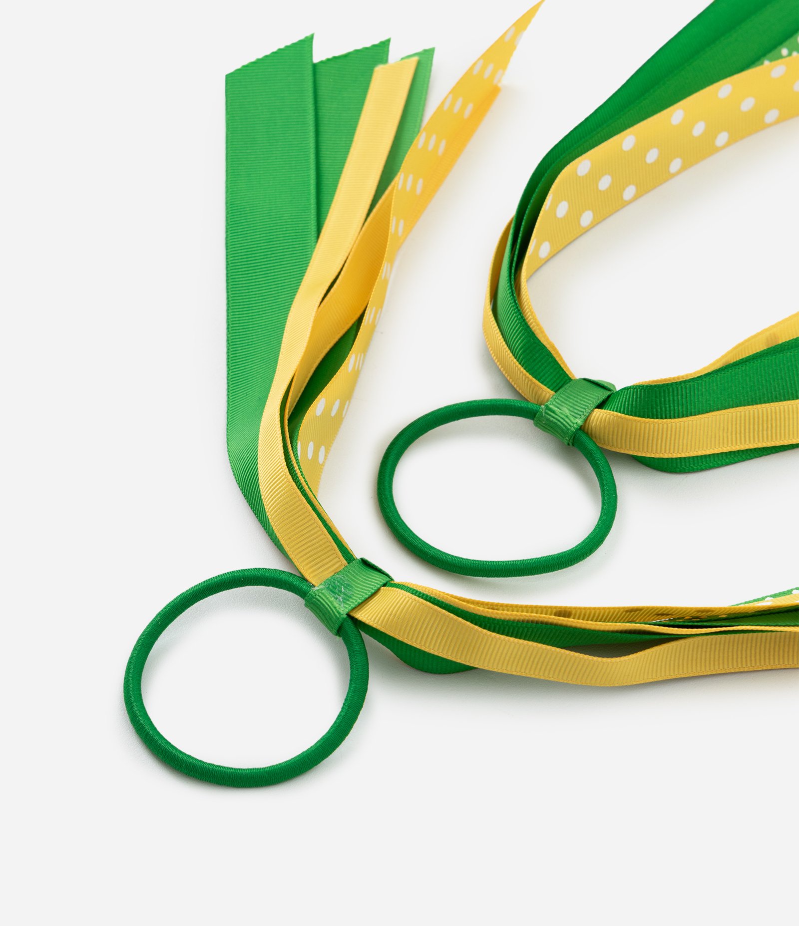 Kit Acessórios de Cabelo com Fitas Verde e Amarelo - Tam U Verde 3