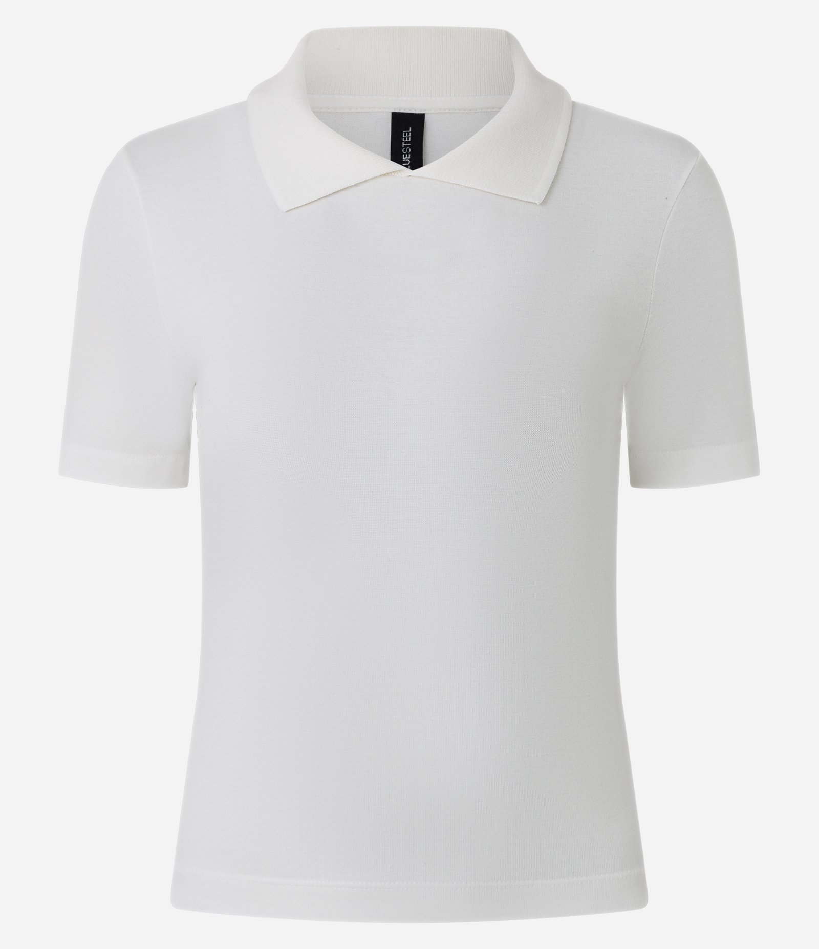 Blusa Básica Manga Curta com Gola Polo Branco 5