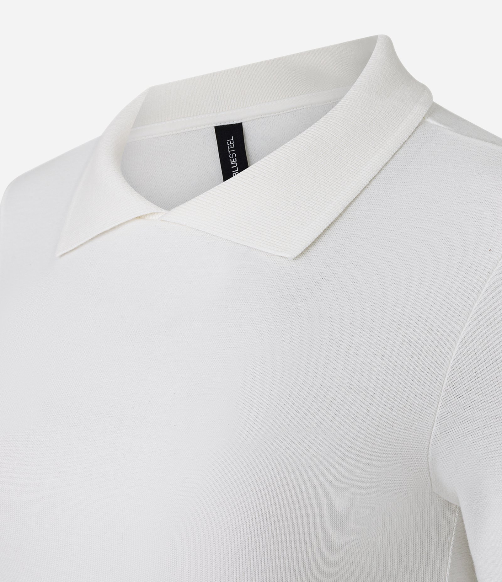 Blusa Básica Manga Curta com Gola Polo Branco 6