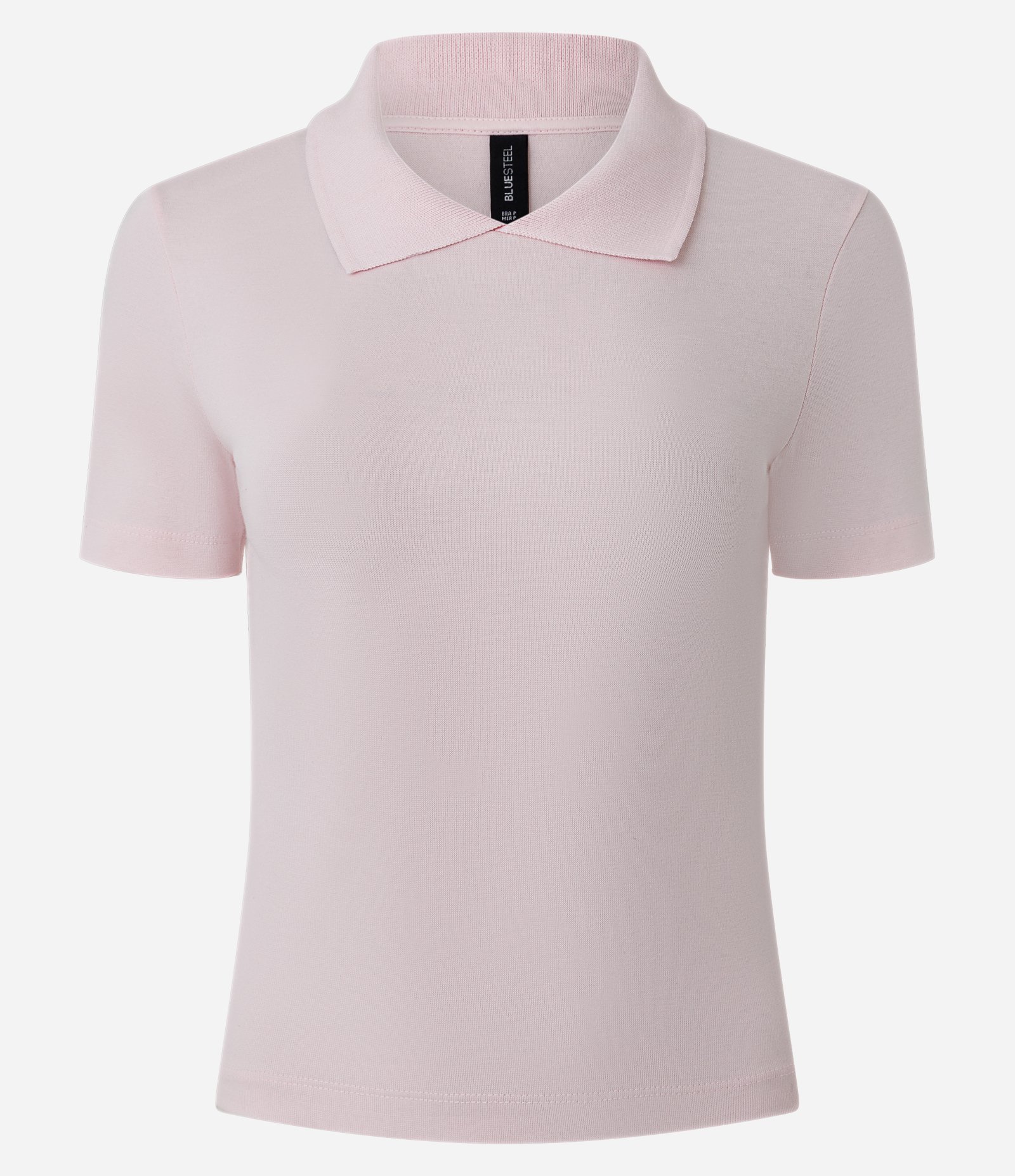 Blusa Básica Manga Curta com Gola Polo Rosa 4