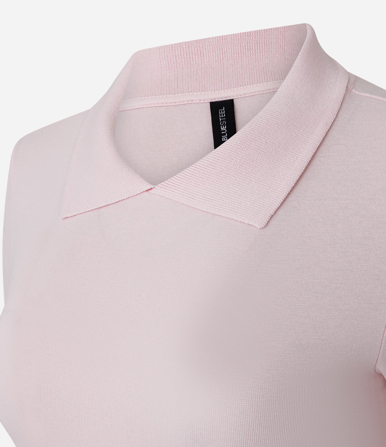 Blusa Básica Manga Curta com Gola Polo Rosa 5