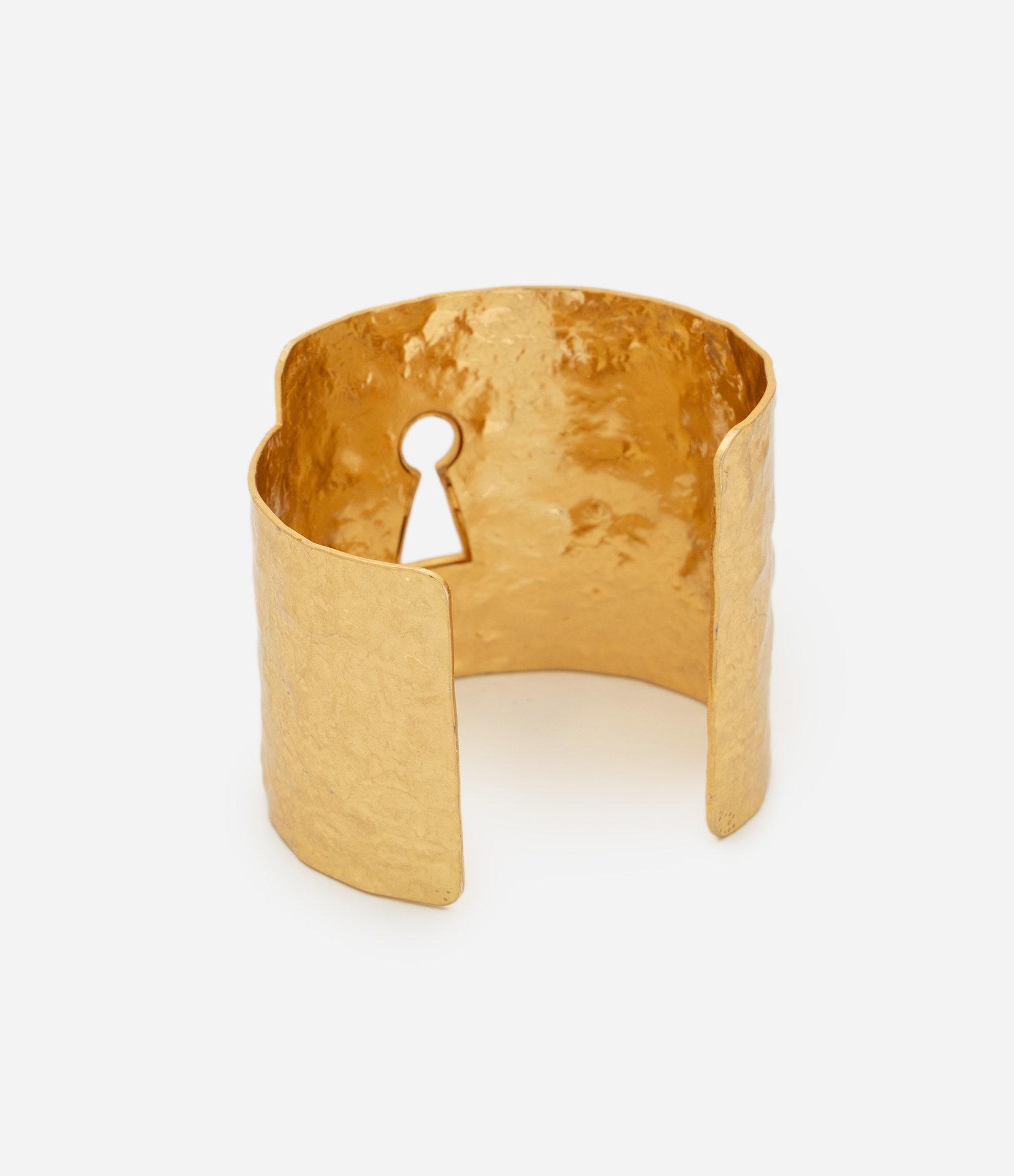 Bracelete em Metal com Detalhe Fechadura de Porta Dourado 3
