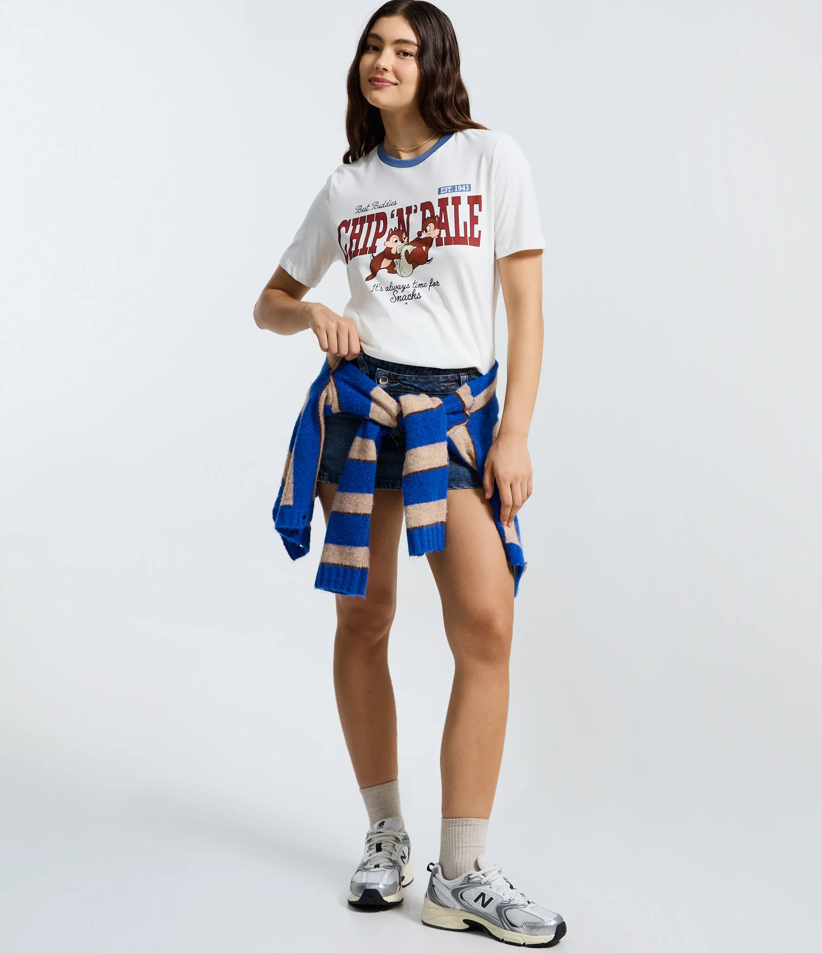 Camiseta em Algodão com Estampa Snacks Tico e Teco Branco 2