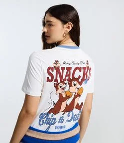 Camiseta em Algodão com Estampa Snacks Tico e Teco
