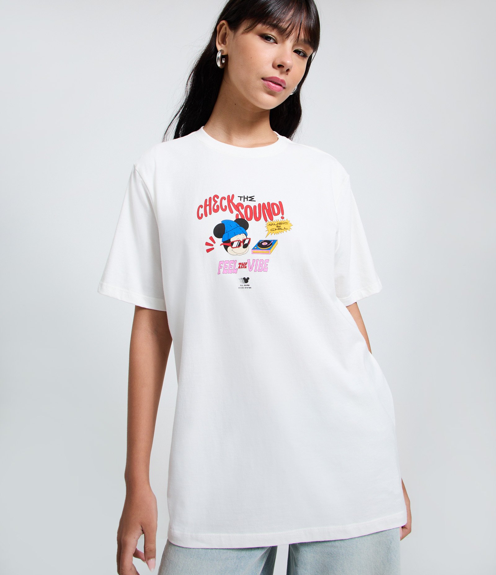 Camiseta em Algodão com Estampa Pateta e Donald Branco 4