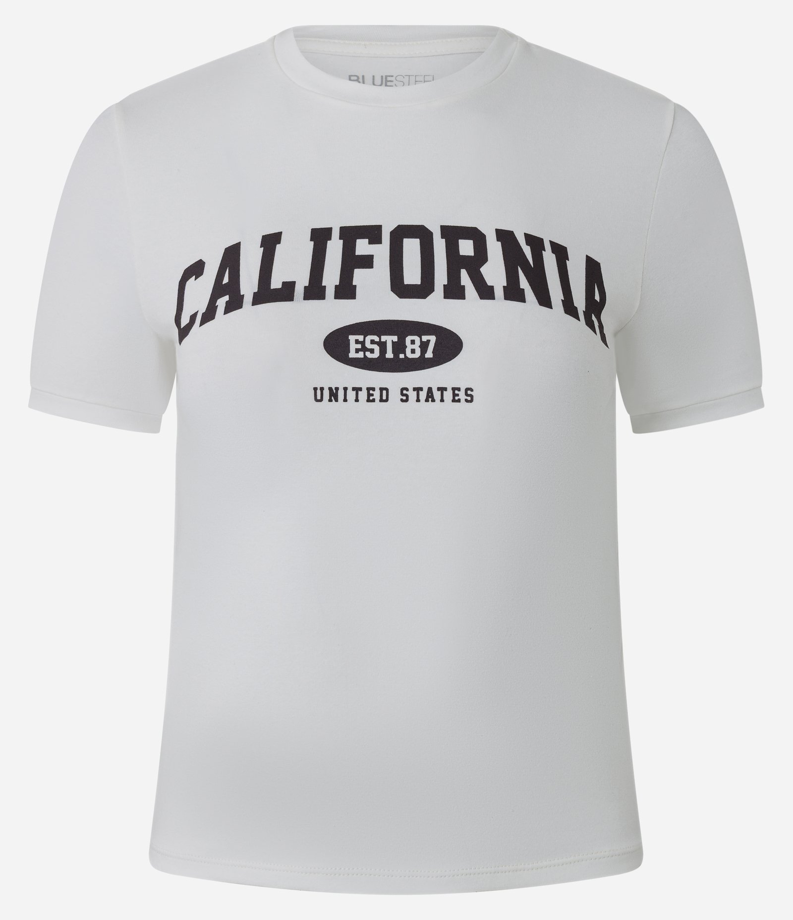 Camiseta New T-Shirt em Algodão com Lettering California Branco 4