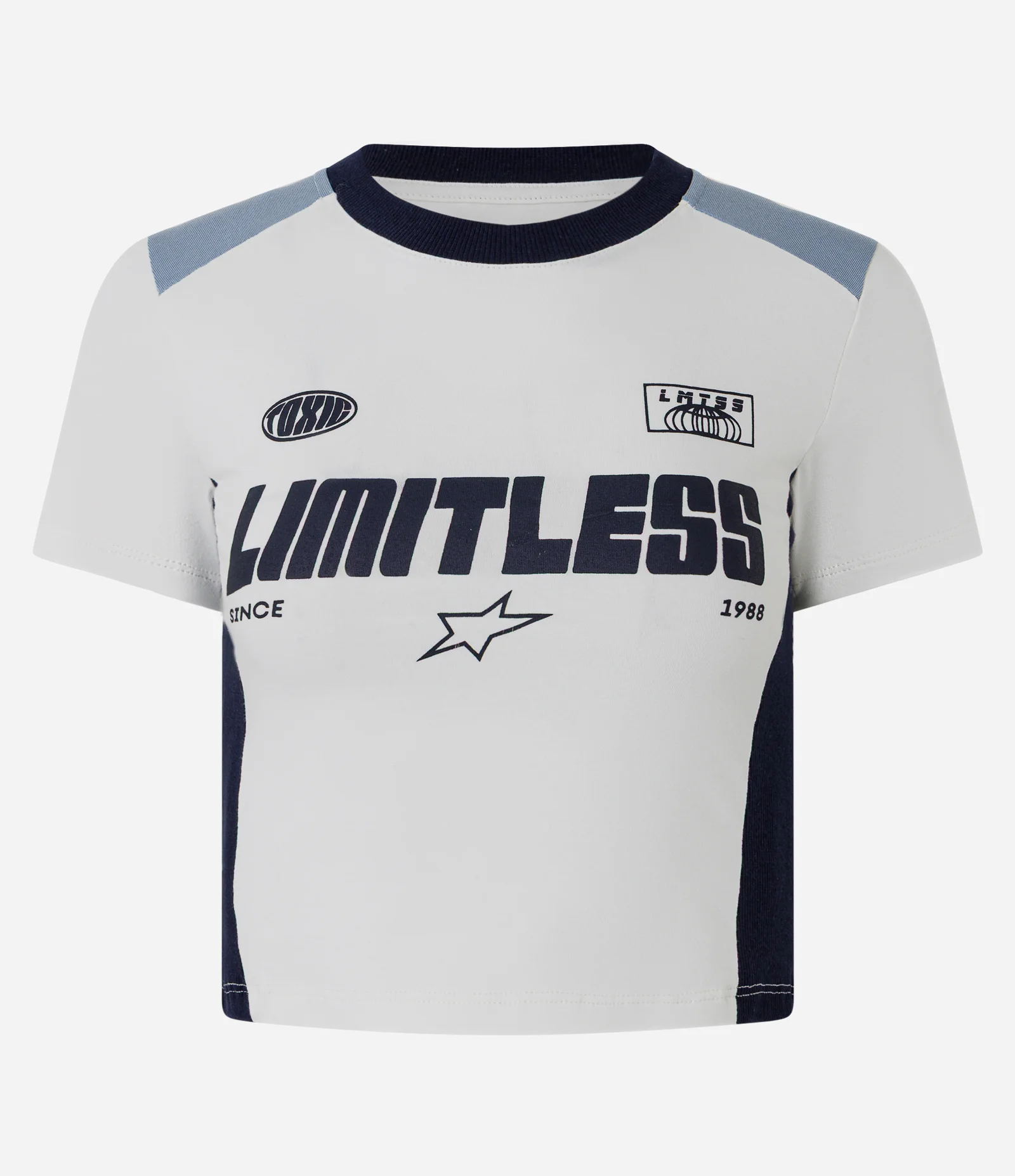 Camiseta New T-Shirt College  em Algodão com Lettering Limitless Branco 4