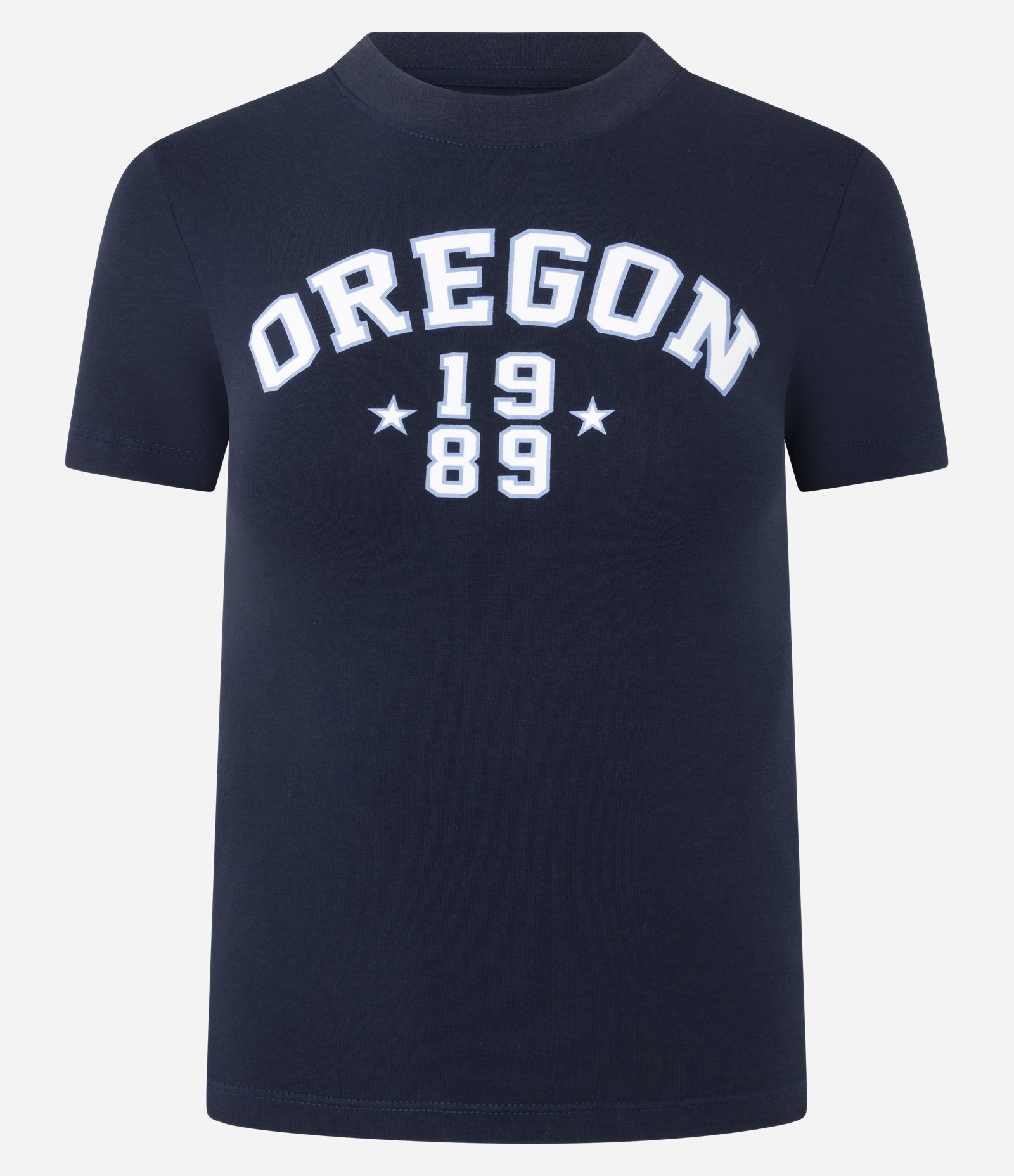 Camiseta Manga Curta em Algodão com Lettering Oregon Azul 4
