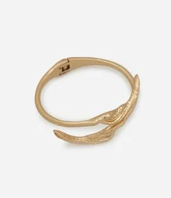 Bracelete em Metal com Formato de Pétala de Flor
