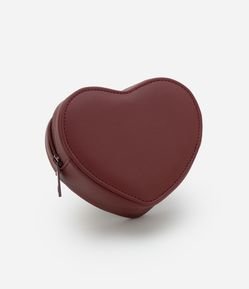 Nécessaire em PU com Formato de Coração