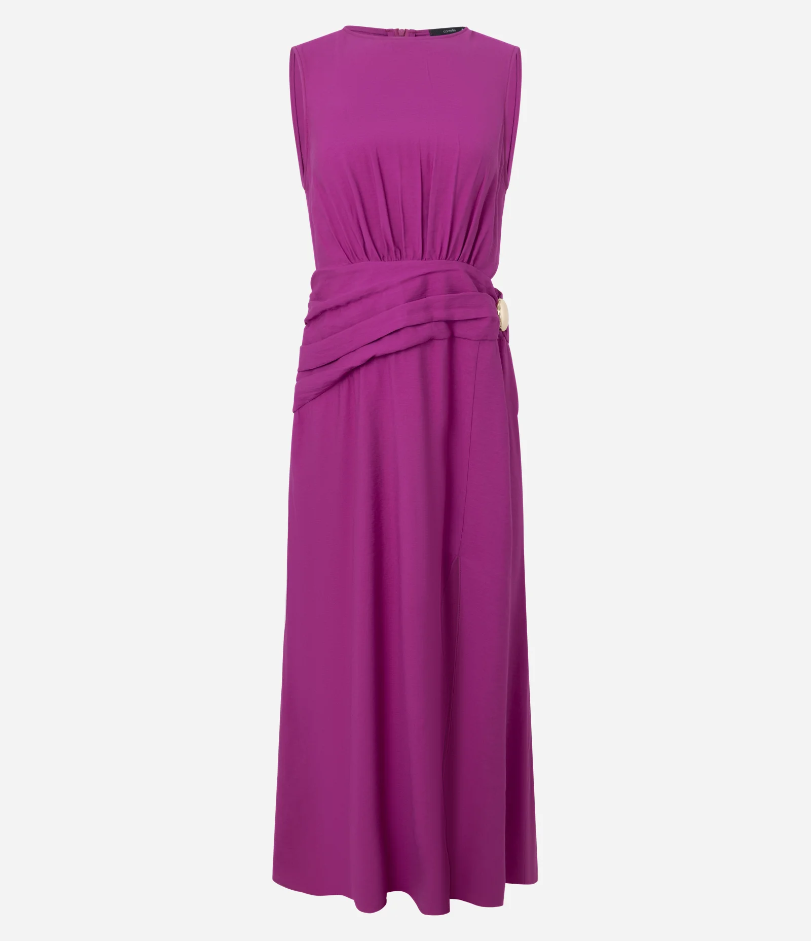 Vestido Midi Alfaiatado em Viscose com Aviamento na Cintura Rosa 5