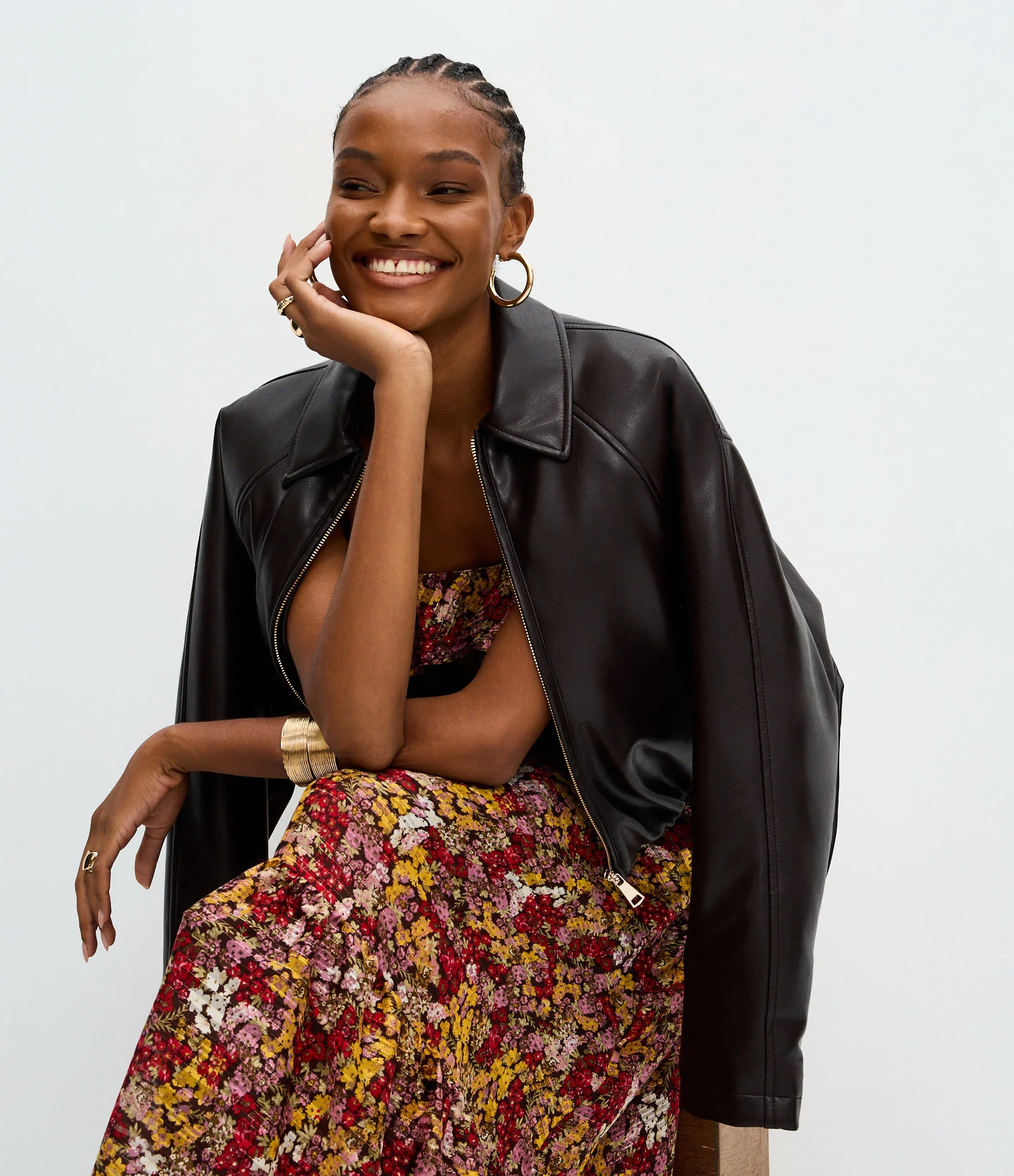 Vestido Longo Estampado com Babados no Decote Multicores 5