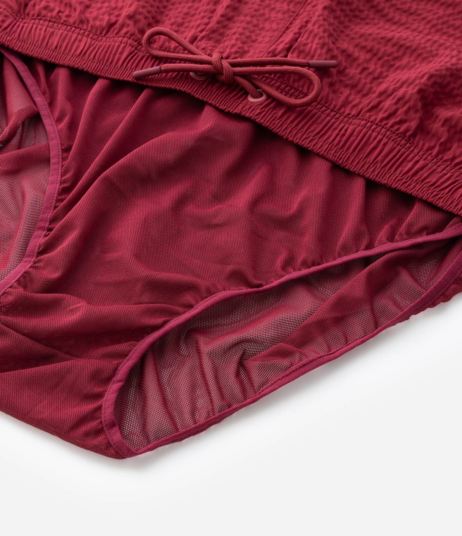 Bermuda de Banho em Microfibra com Elastano Vermelho 11