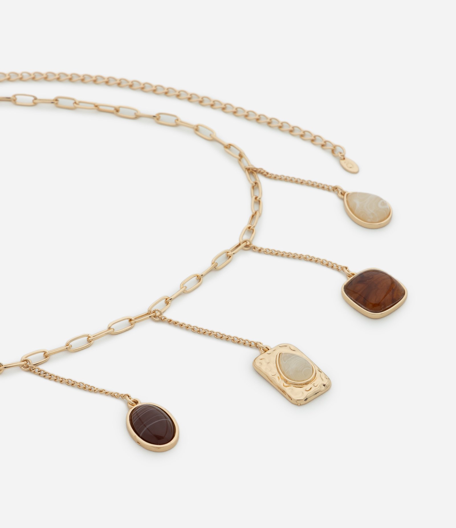 Body Chain com Pingentes Pendurados em Resina Dourado 1