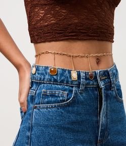 Body Chain com Pingentes Pendurados em Resina