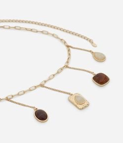 Body Chain com Pingentes Pendurados em Resina