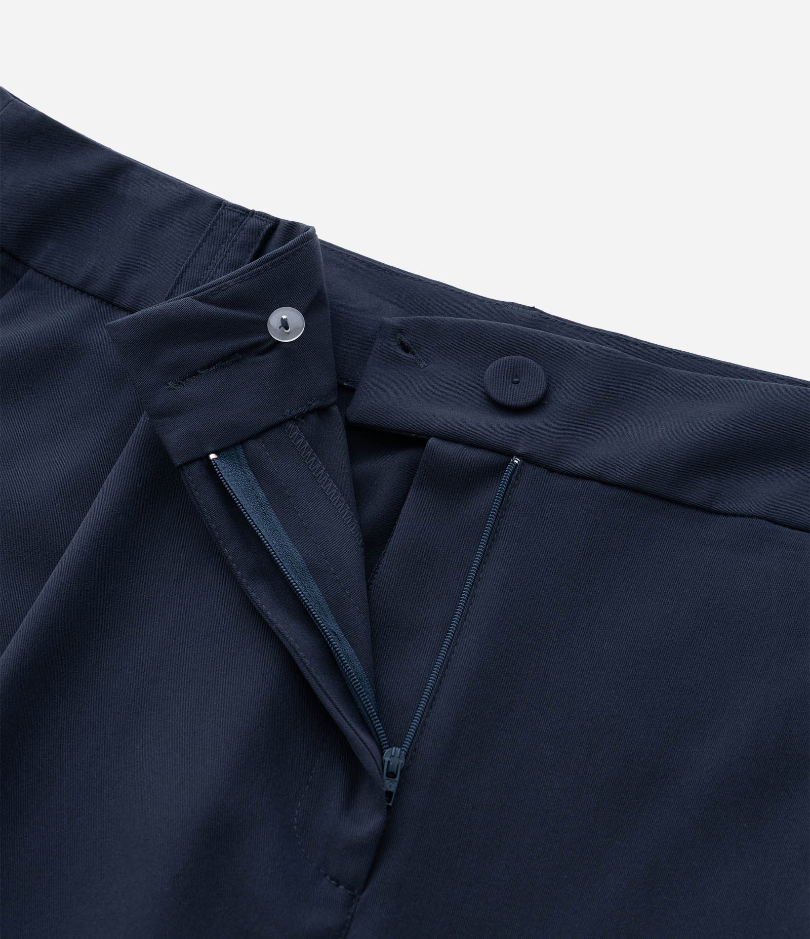 Calça Reta Alfaiatada com Recorte Lateral Curve & Plus Size Azul 4