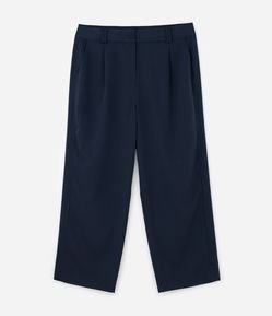 Calça Reta Alfaiatada com Recorte Lateral Curve & Plus Size