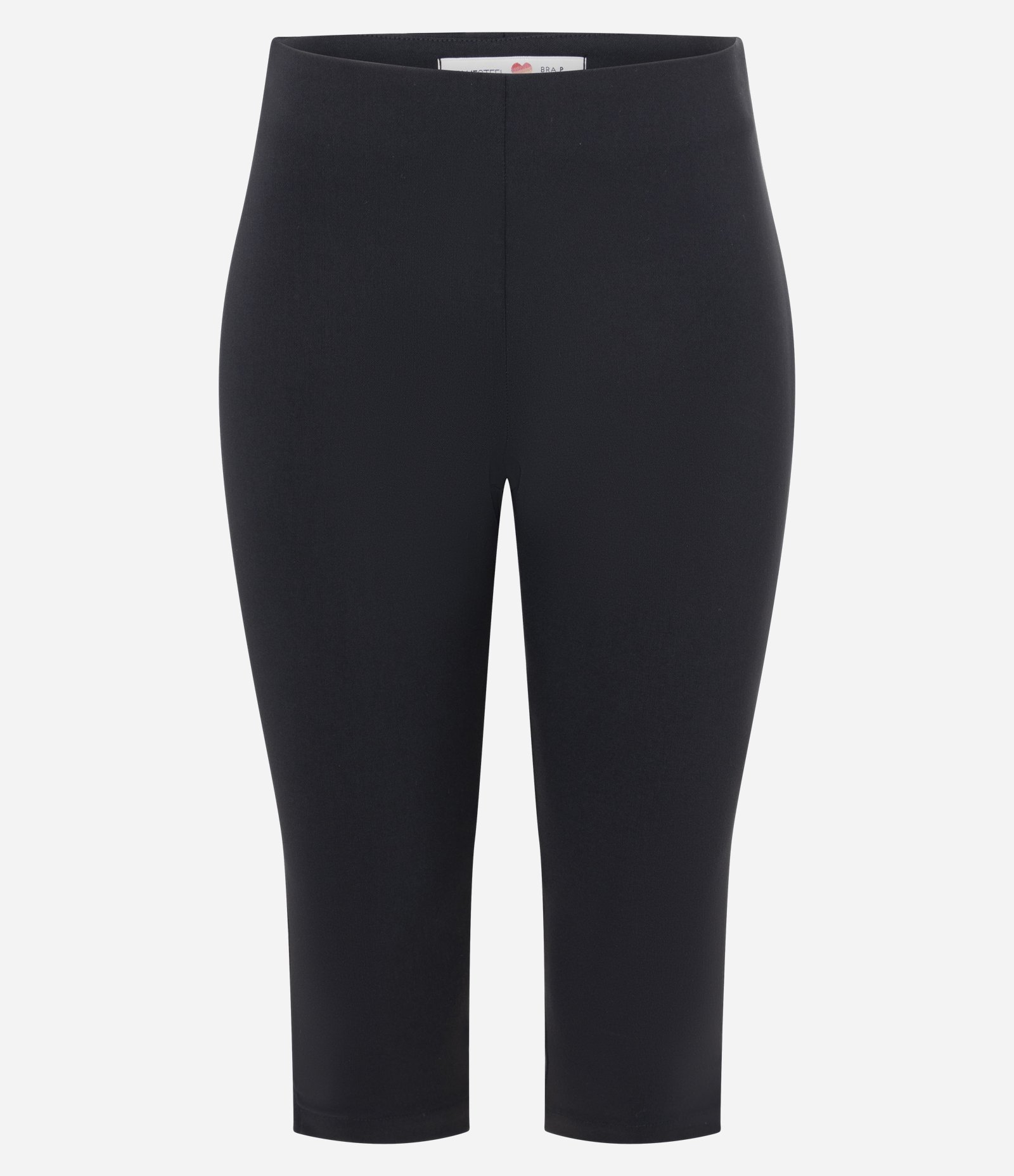 Calça Corsário em Crepe com Fendas na Barra Preto 1