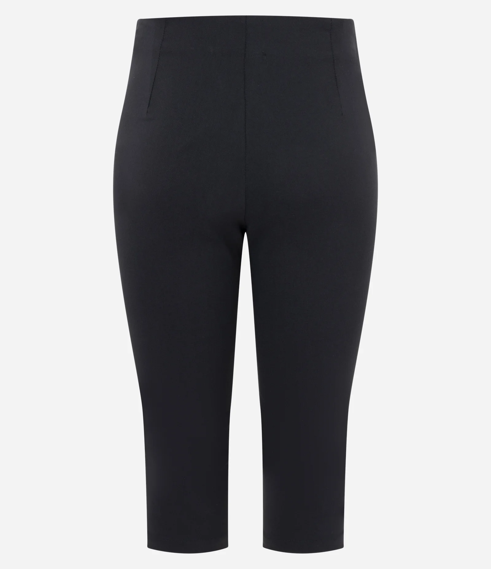 Calça Corsário em Crepe com Fendas na Barra Preto 2