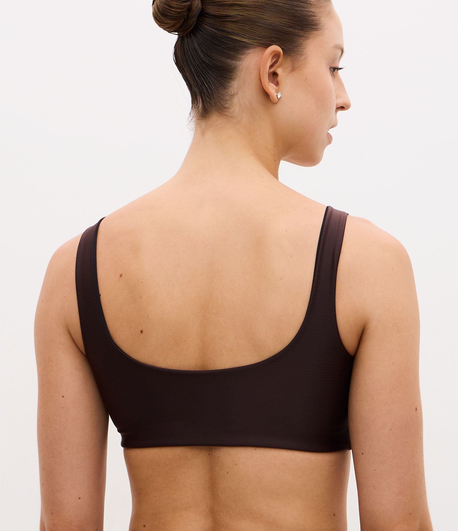 Top Esportivo em Microfibra Texturizado Marrom 4