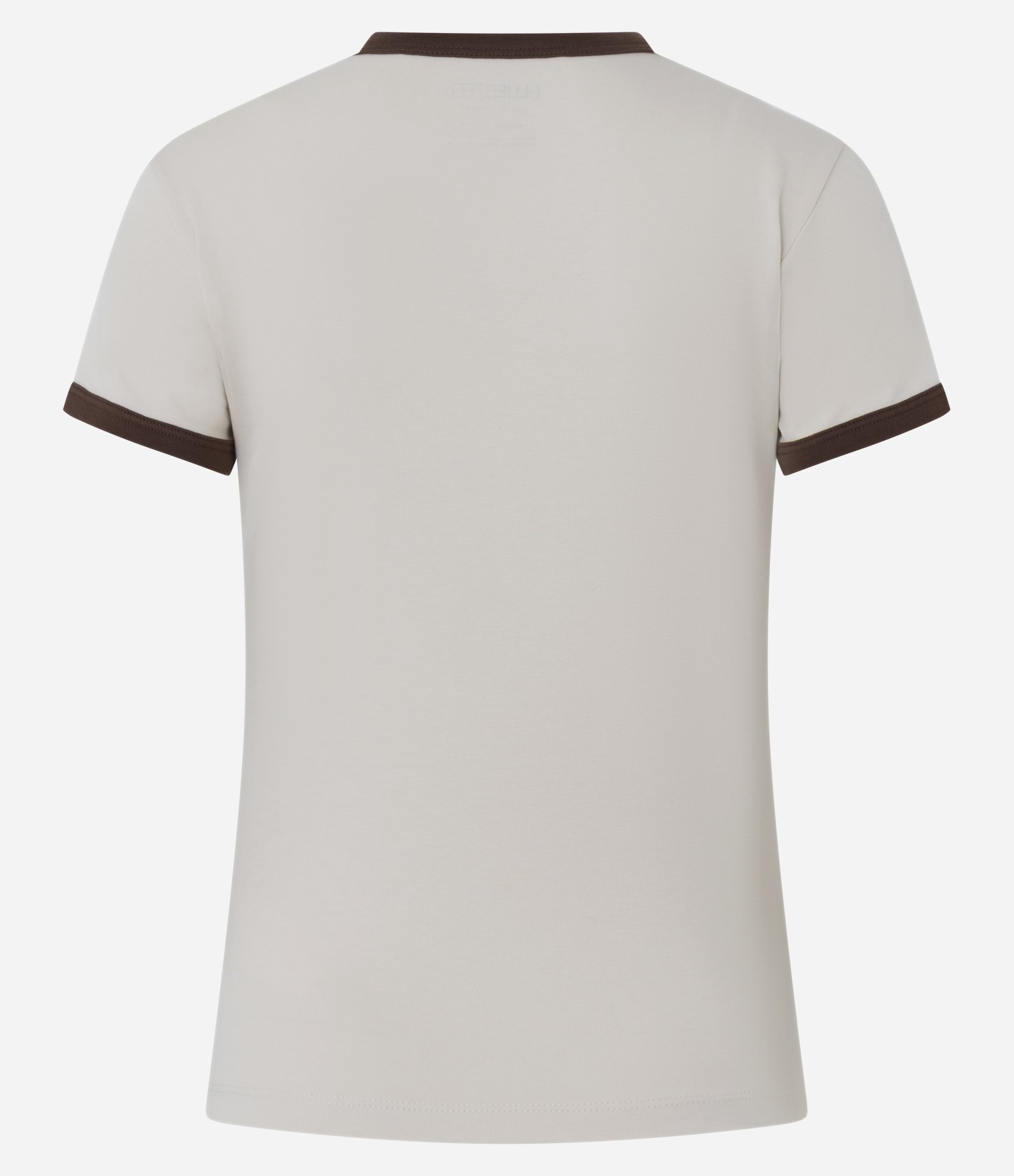 Blusa Baby Look com Mangas e Gola Contrastantes Branco 5