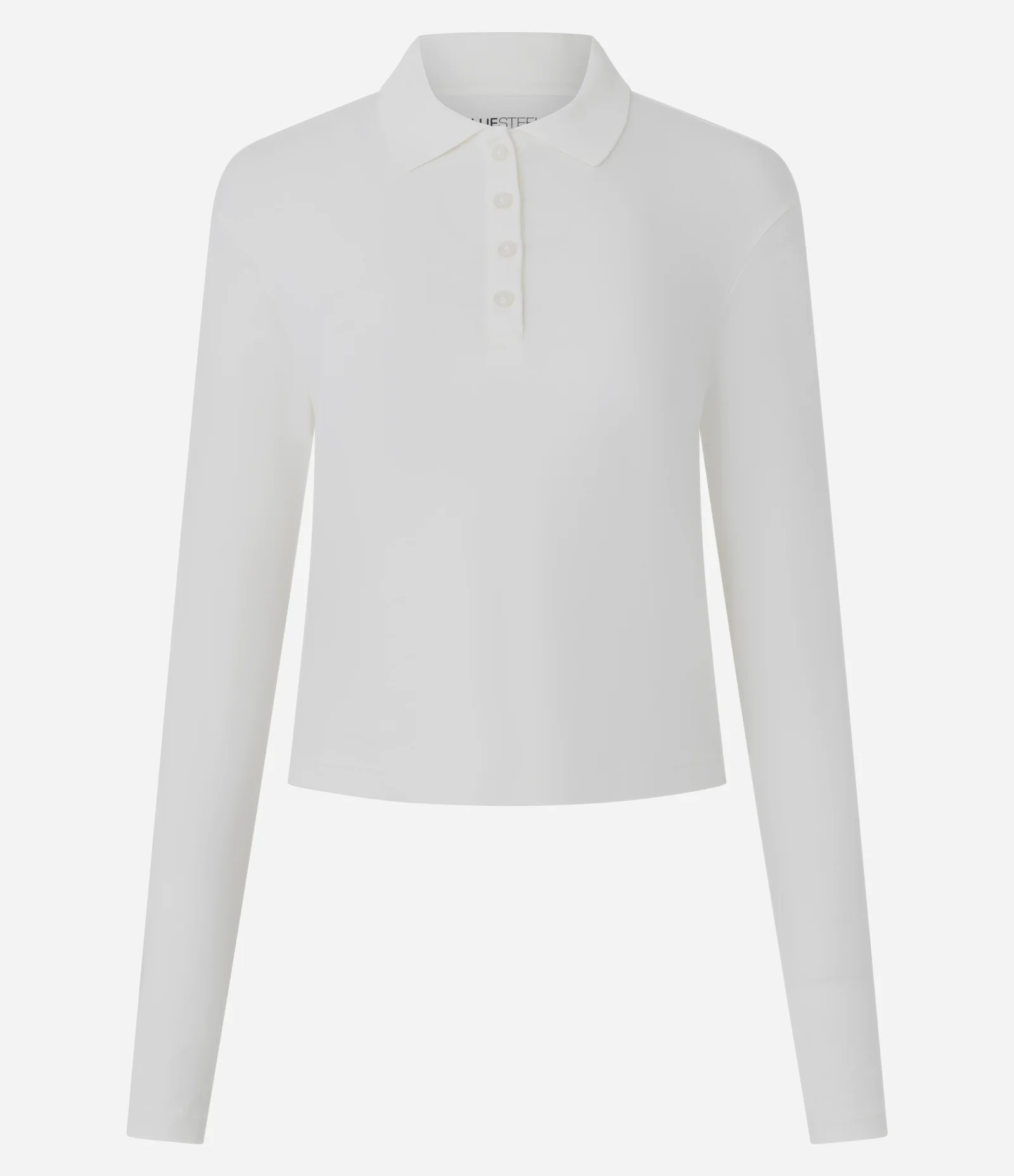 Blusa Polo com Manga Longa em Algodão Peruano Branco 4