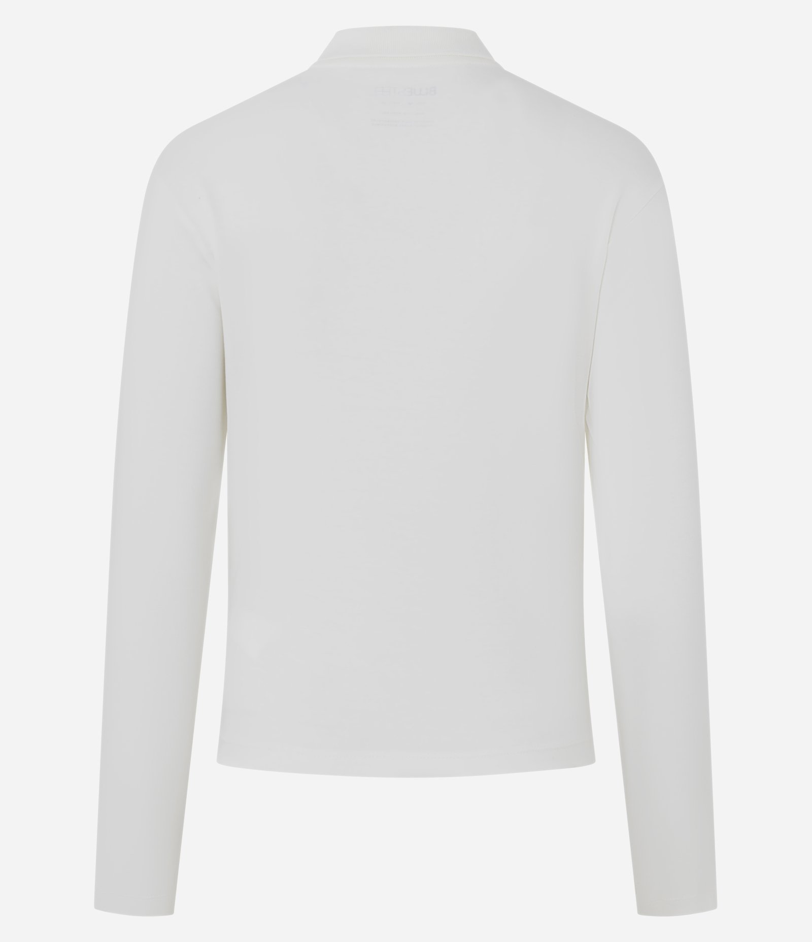 Blusa Polo com Manga Longa em Algodão Peruano Branco 5