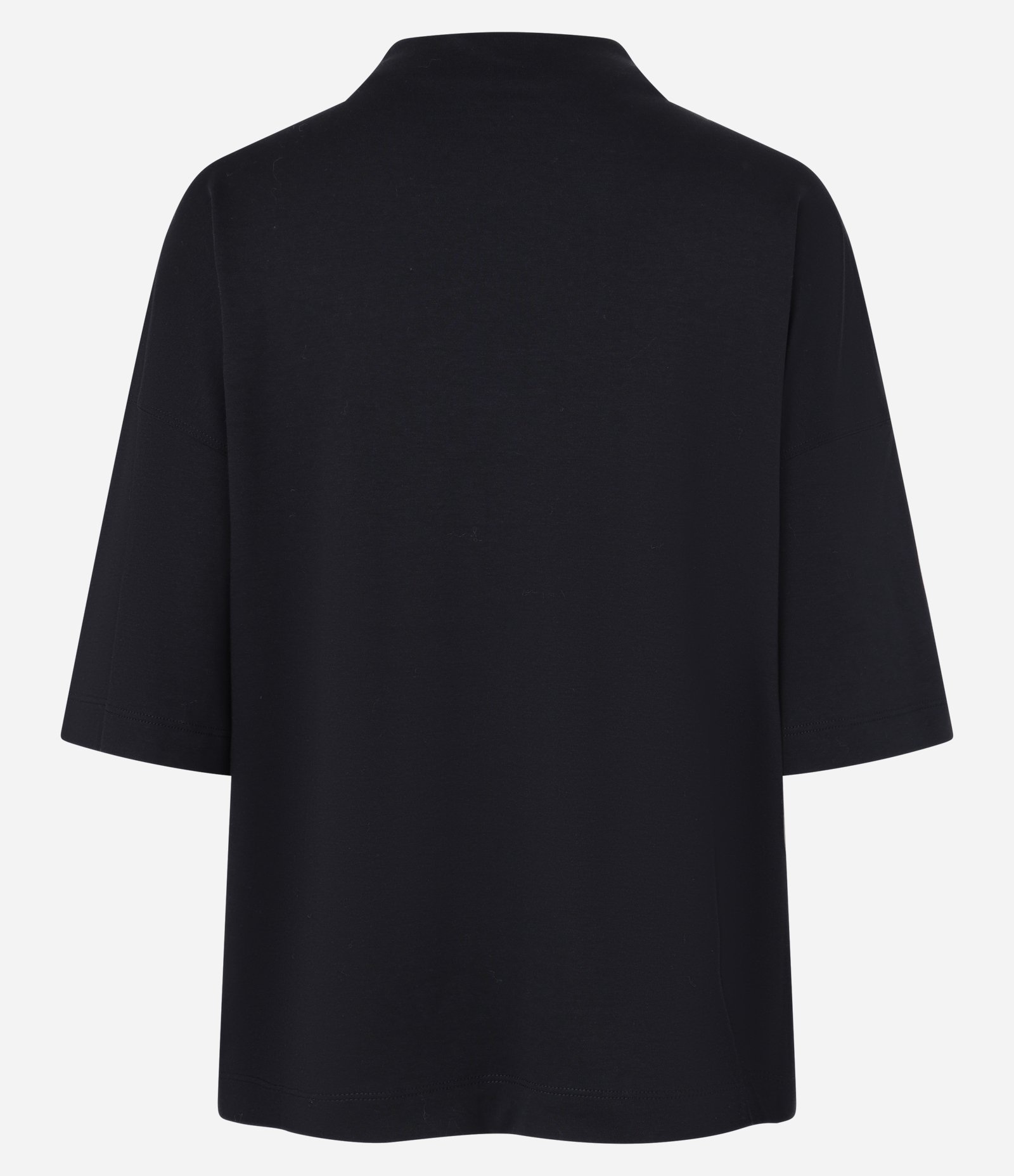 Camiseta Soltinha com Gola Inteira e Manga Curta Preto 5