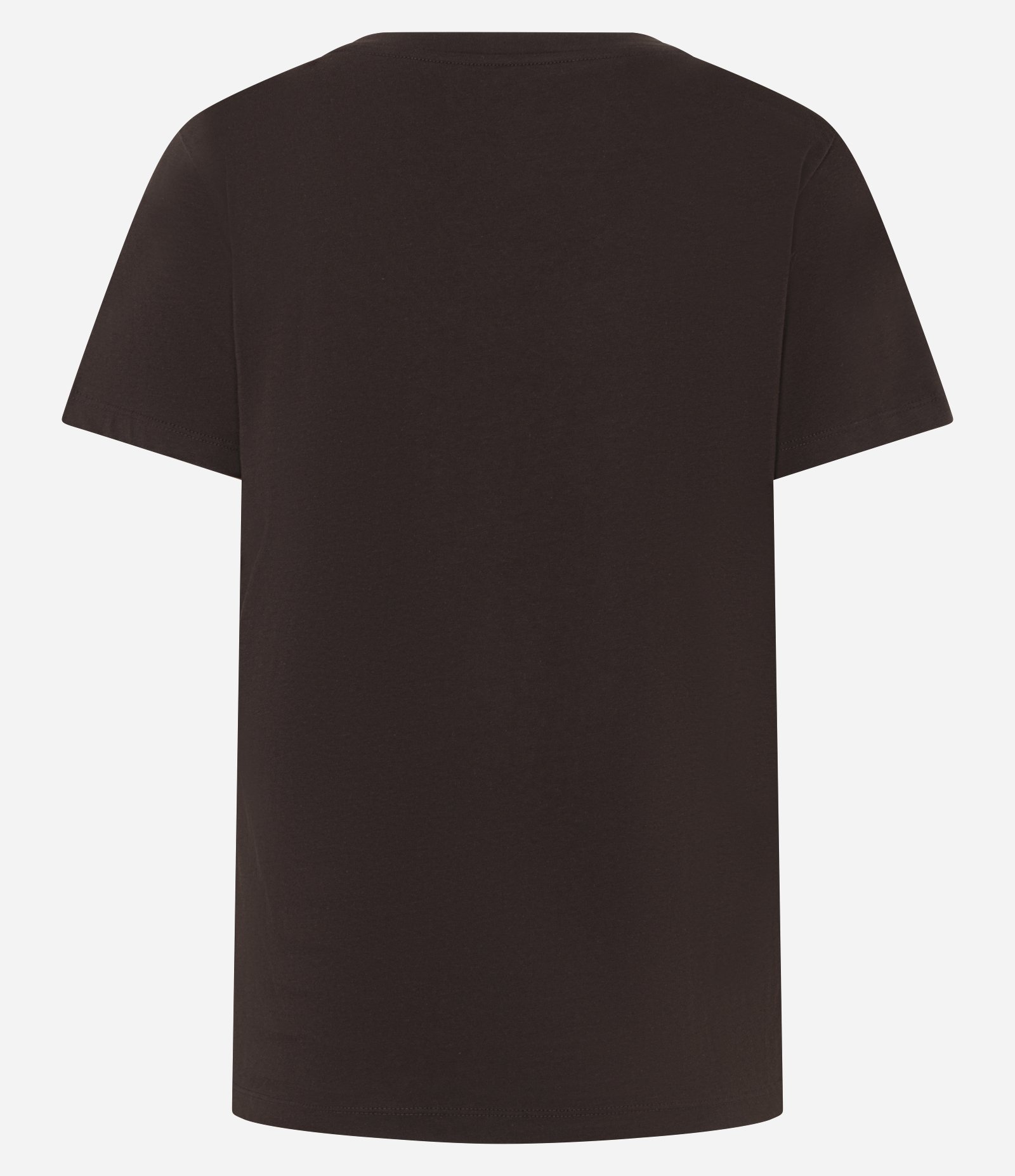 Blusa Básica Manga Curta em Algodão Marrom 5