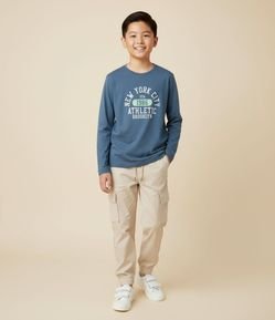 Camiseta Infantil com Estampa Esportiva – Tam 5 a 14 Anos