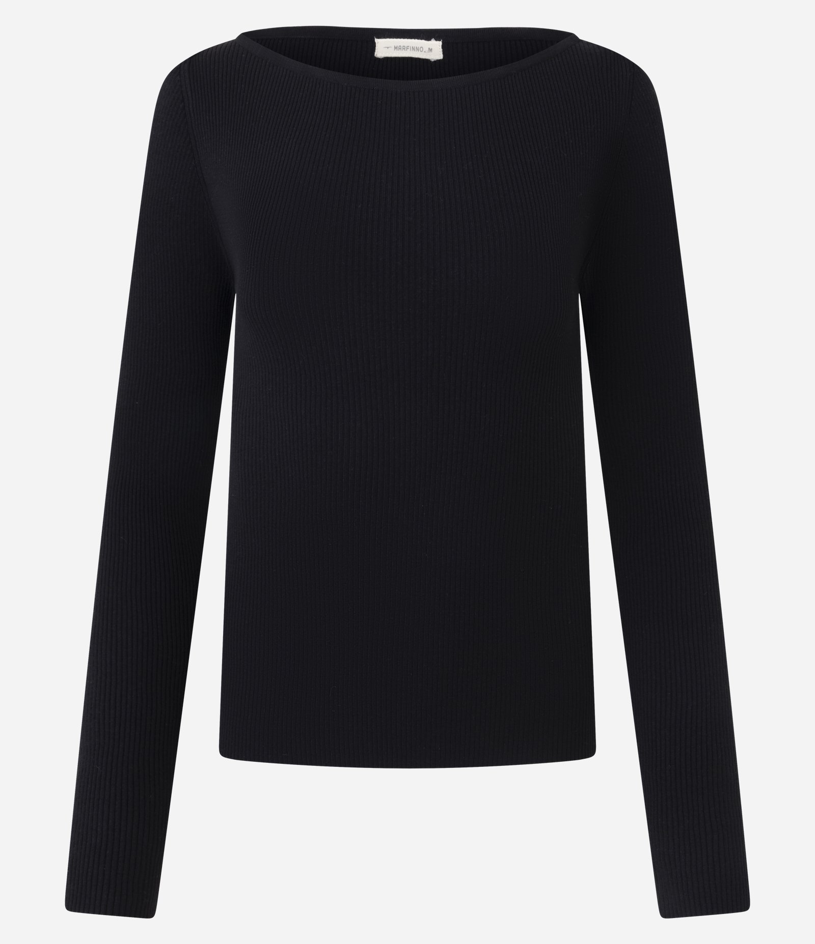 Blusa Básica Ombro a Ombro Transpassado em Tricô Preto 1