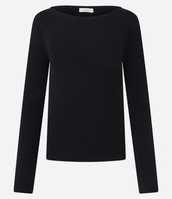 Blusa Básica Ombro a Ombro Transpassado em Tricô