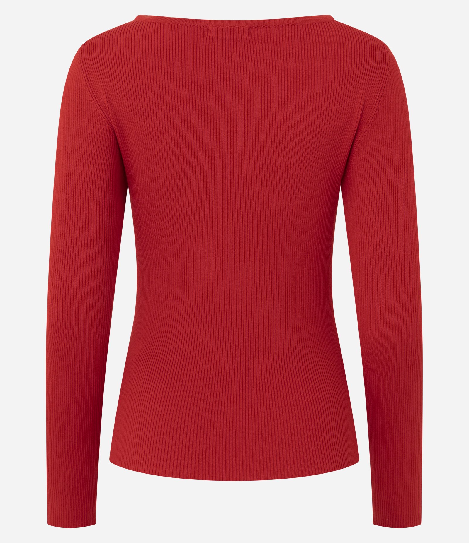 Blusa Básica Ombro a Ombro Transpassado em Tricô Vermelho 3