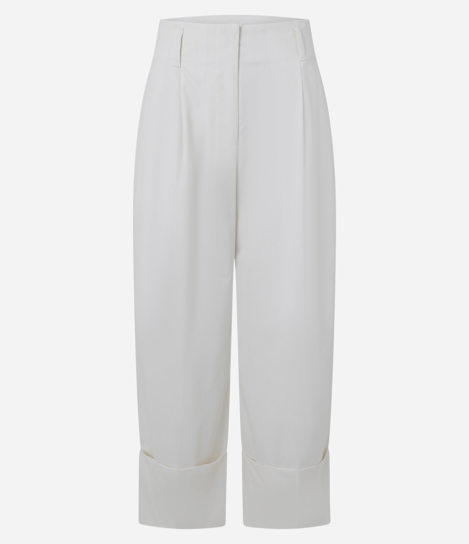 Calça Pantacourt em Sarja com Barra Dobrada Branco 5