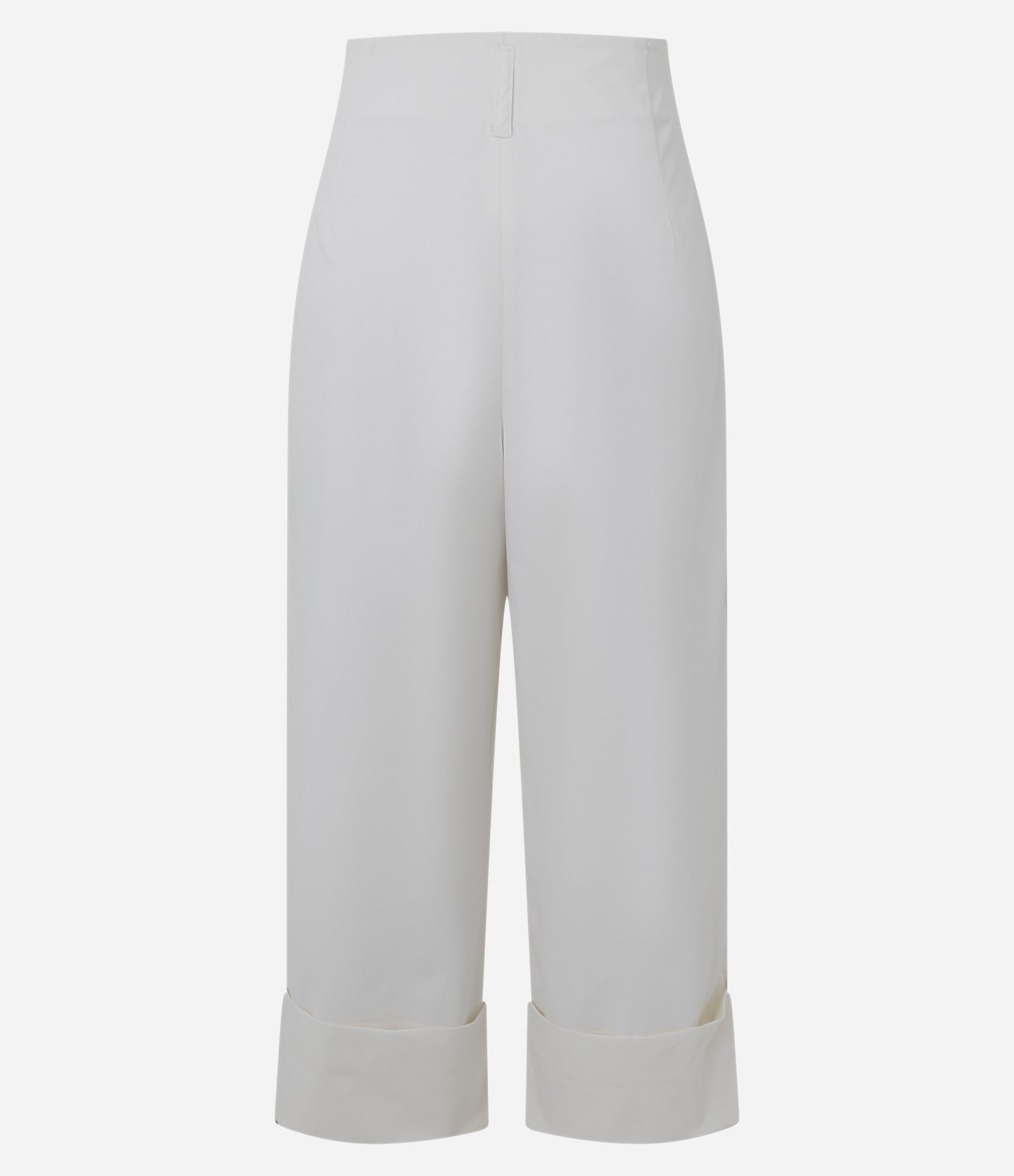 Calça Pantacourt em Sarja com Barra Dobrada Branco 6