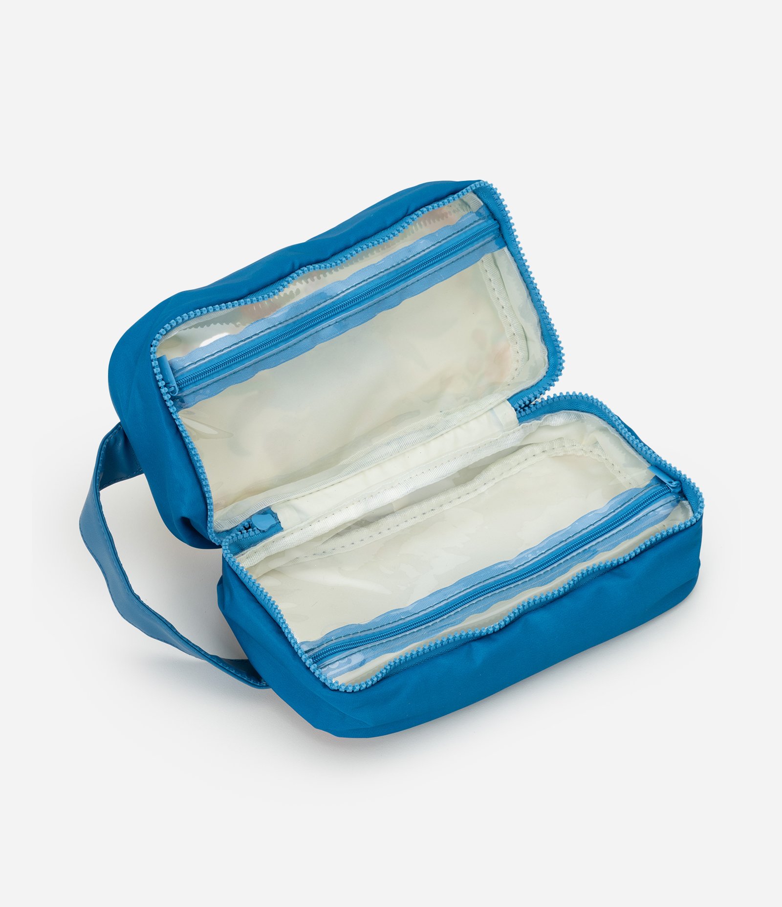Necessaire Grande com Compartimento Limpo e Sujo Azul 5