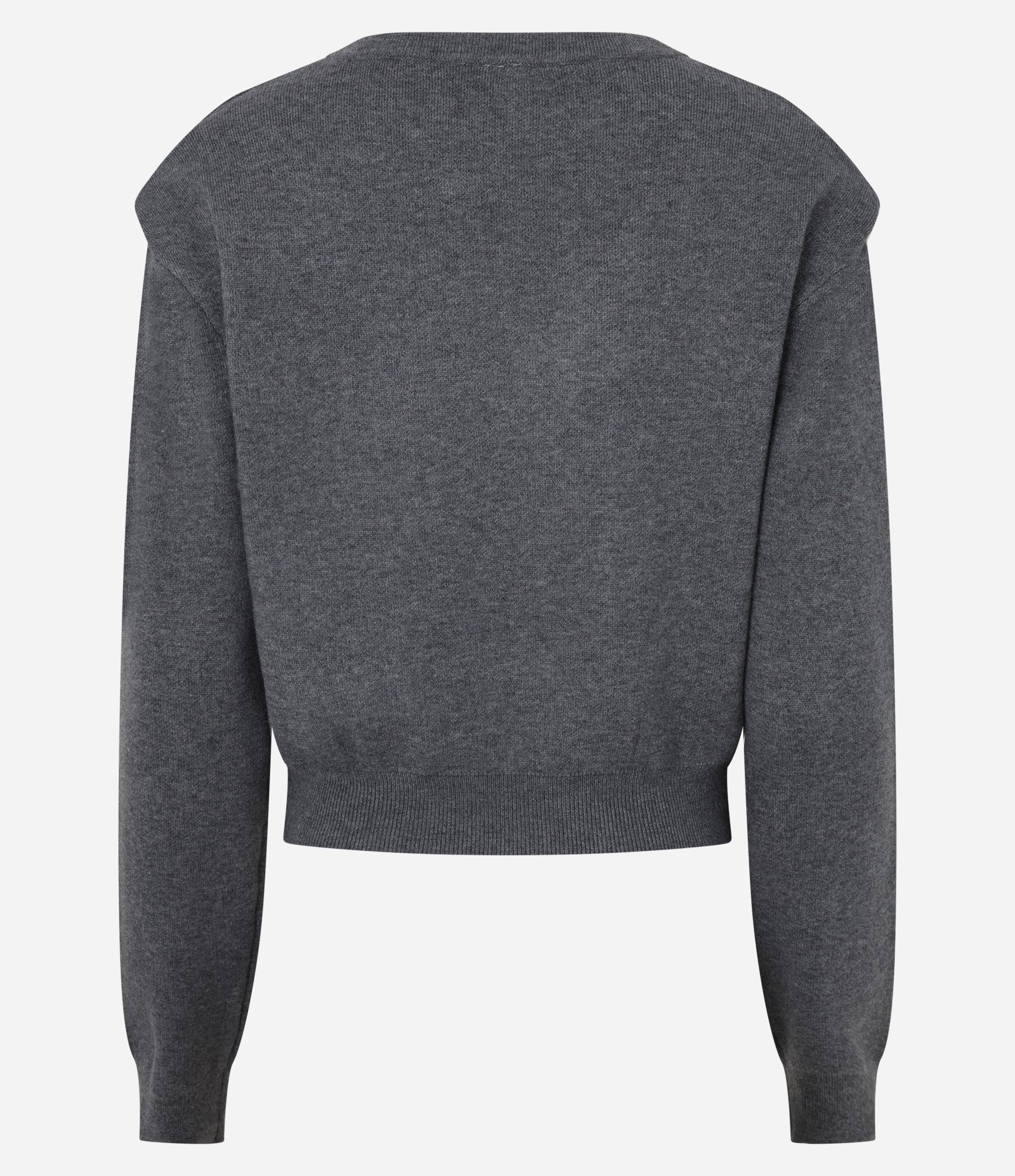 Blusa em Tricô com Gola Redonda e Manga Longa Cinza 6