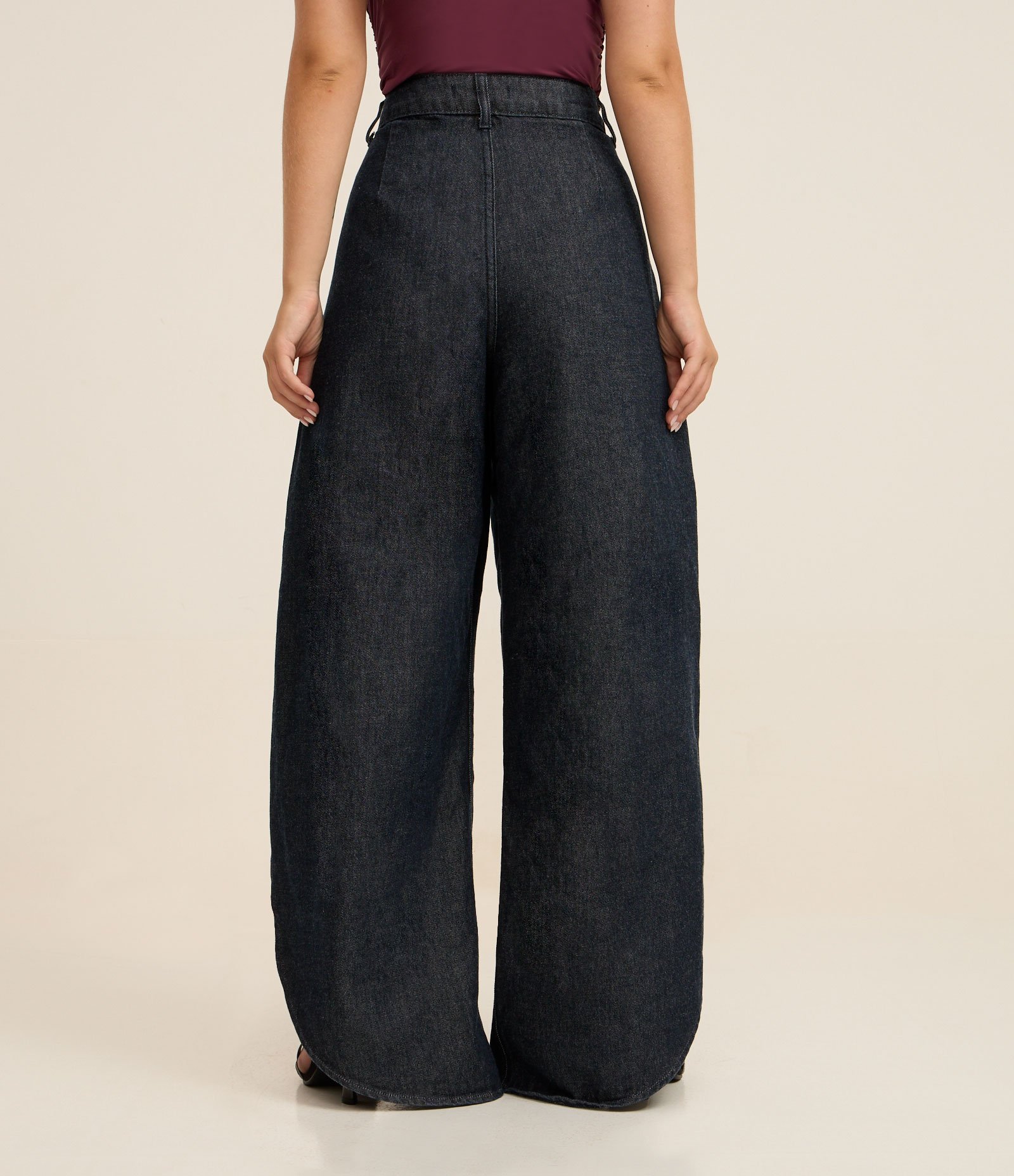 Calça Barrel em Jeans com Fenda Lateral Azul 5