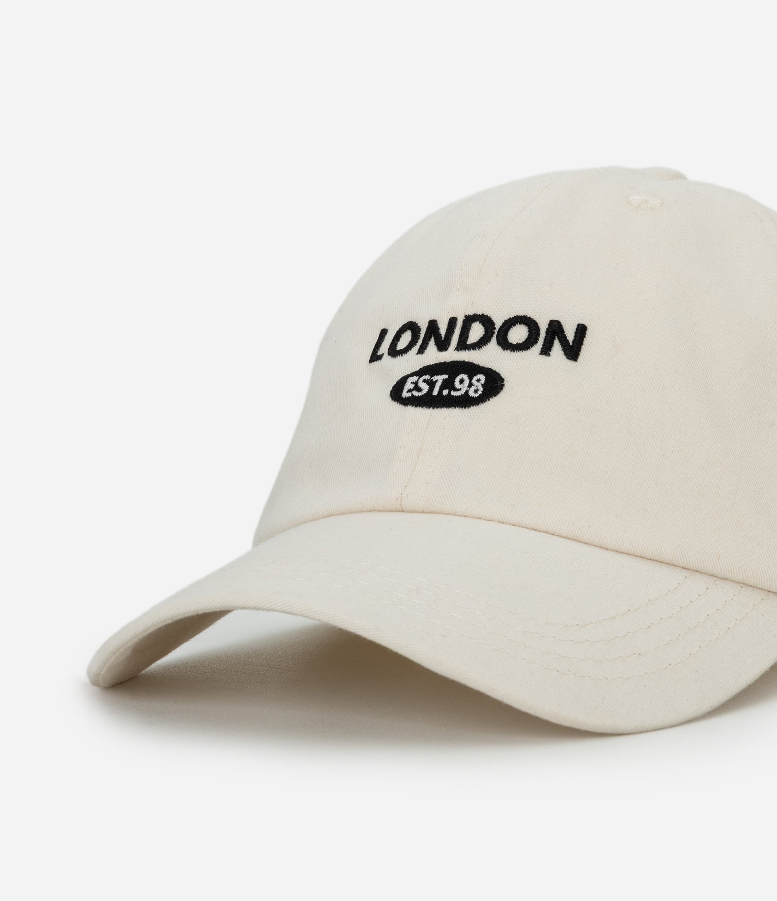 Boné Sarja Aba Curva com Bordado London Creme 4