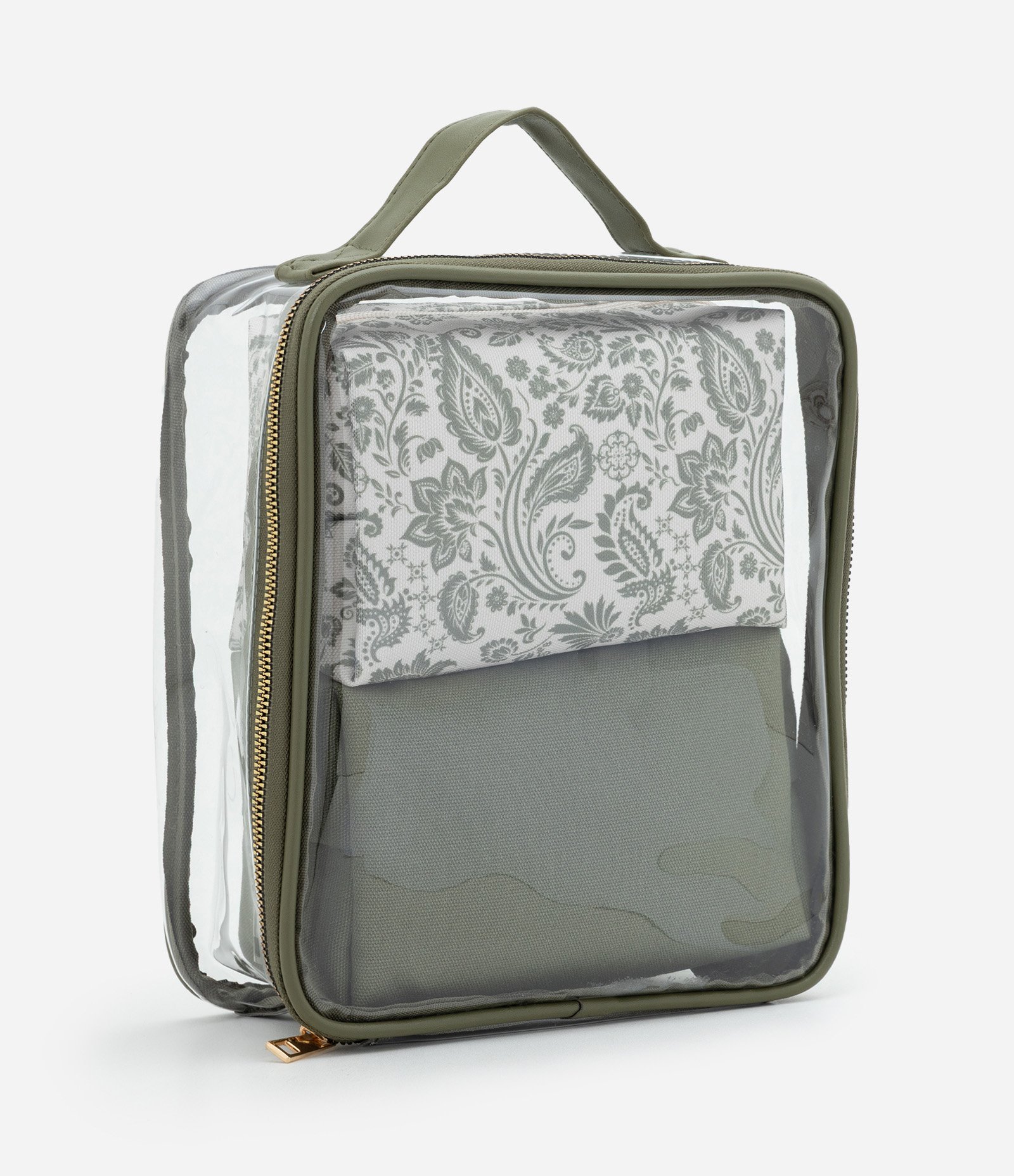Kit 03 Necessaires com Alça e Fechamento em Zíper Verde 5