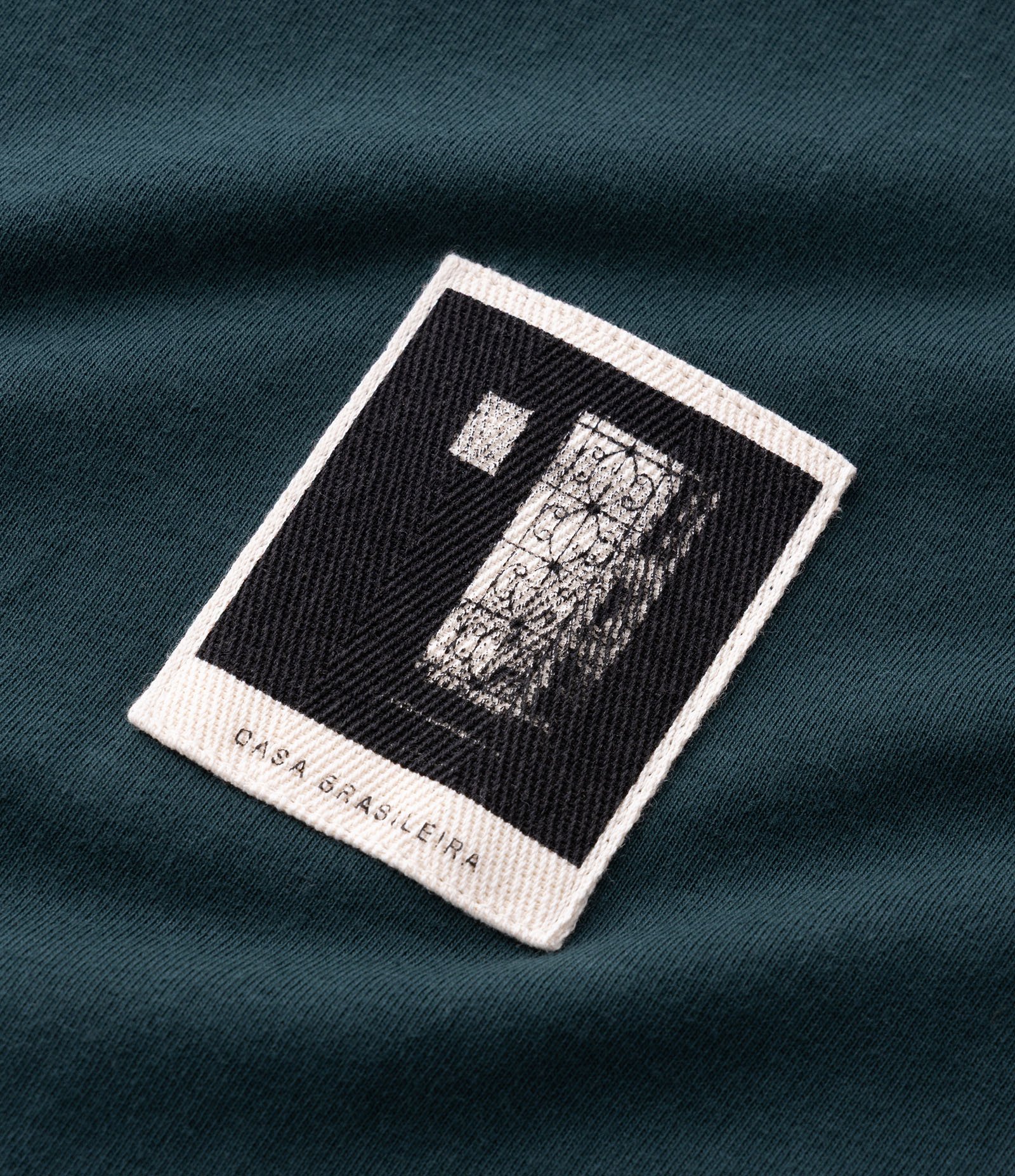 Camiseta Manga Curta em Algodão com Estampa Texturizada Verde 8