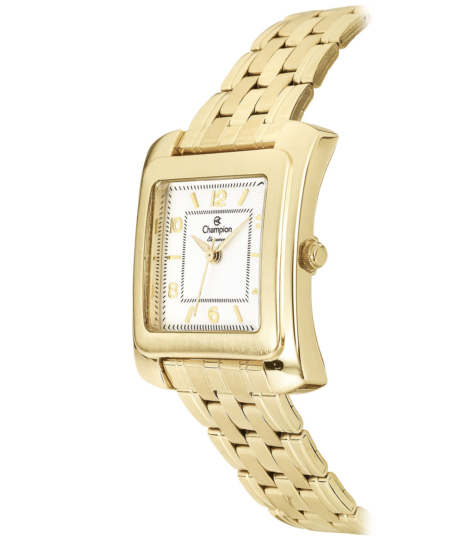 Kit Relógio Analógico Aço Feminino Champion Dourado 2