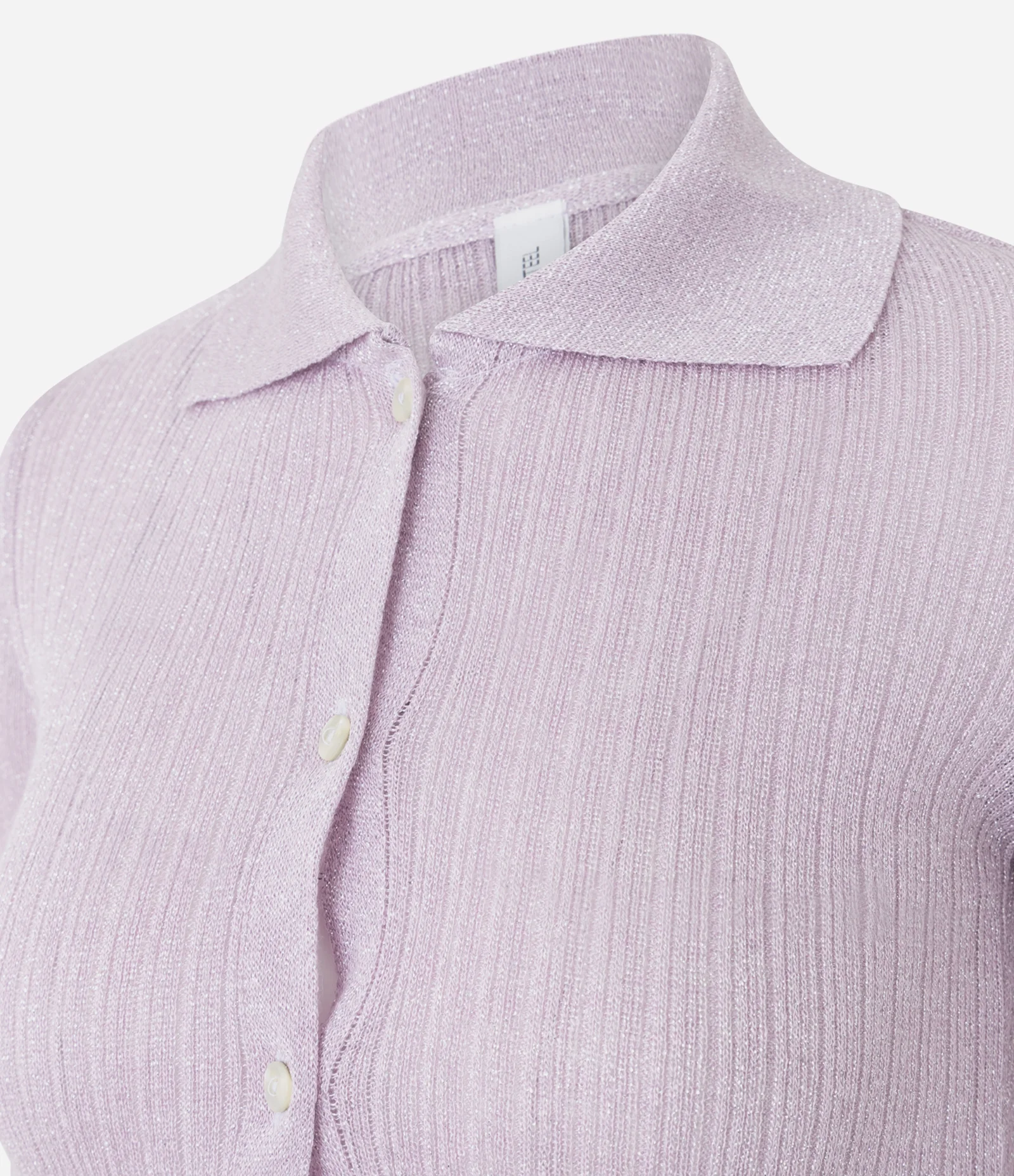 Blusa em Tricô Manga Longa com Detalhes Contrastantes Rosa 2