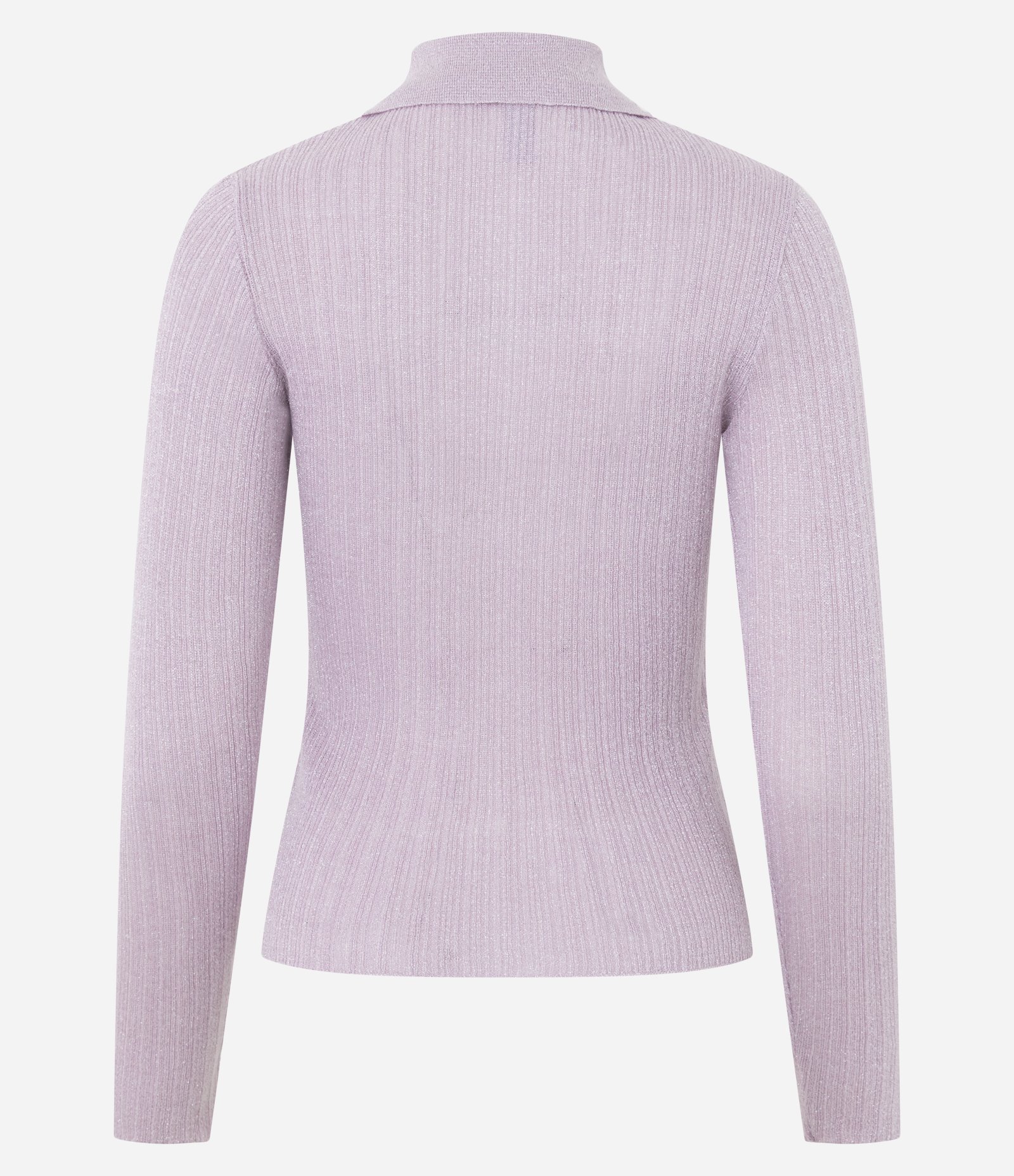 Blusa em Tricô Manga Longa com Detalhes Contrastantes Rosa 3