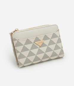 Carteira Envelope Pequena em PU com Estampa Triângulos
