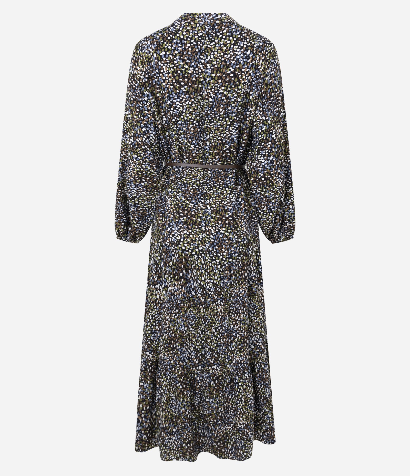 Vestido Midi em Viscose com Estampa e Cinto Fino Multicores 8