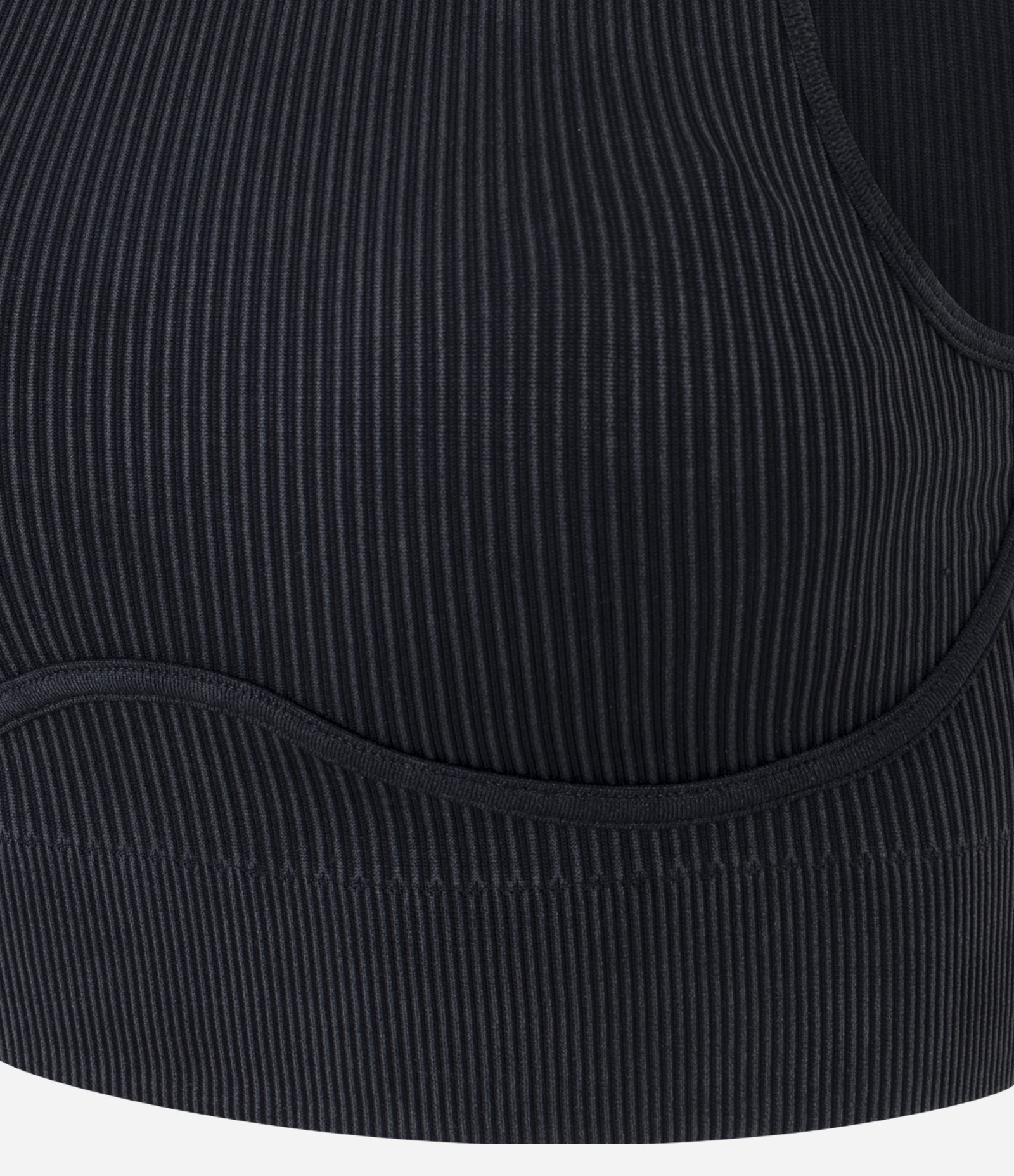 Top Esportivo Seamless Canelado Preto 3